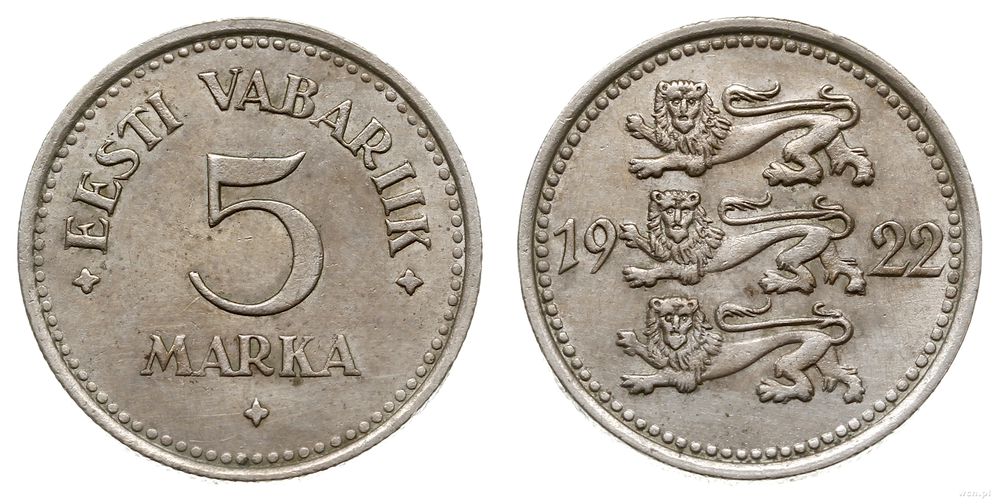 Estonia, 5 marek, 1922