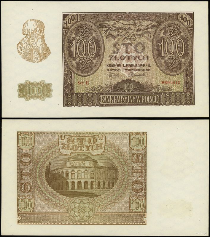 Polska, 100 złotych, 1.03.1940