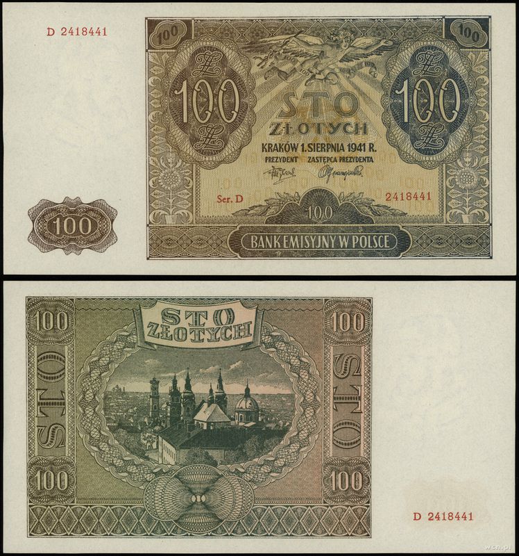 Polska, 100 złotych, 1.08.1941