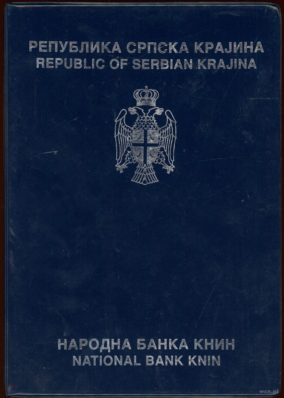 Chorwacja, klaser z 34 wzorami banknotów z lat 1992-1993