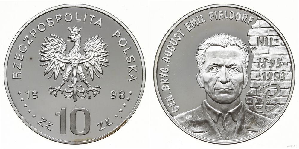 Polska, 10 złotych, 1998