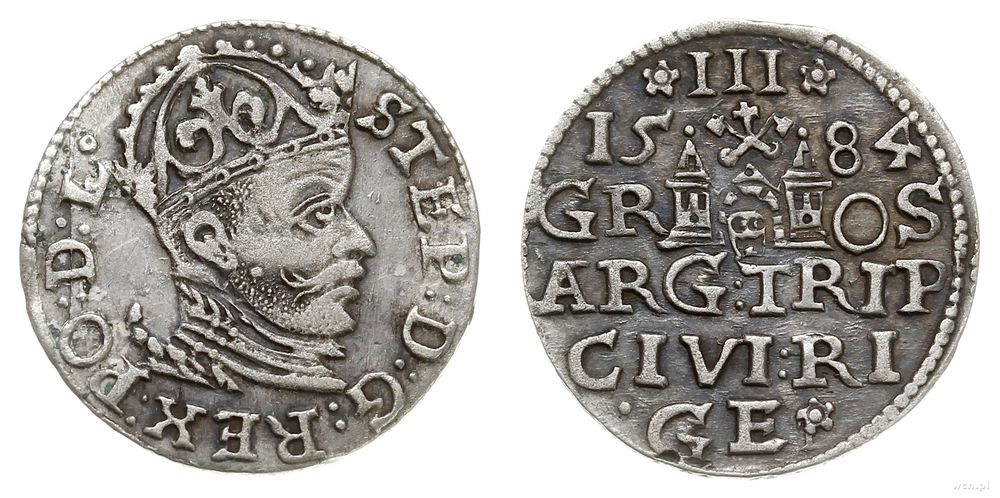 Polska, trojak, 1584