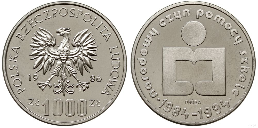 Polska, 1.000 złotych, 1986