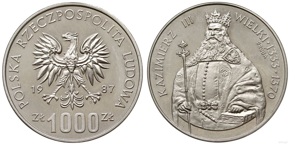 Polska, 1.000 złotych, 1987