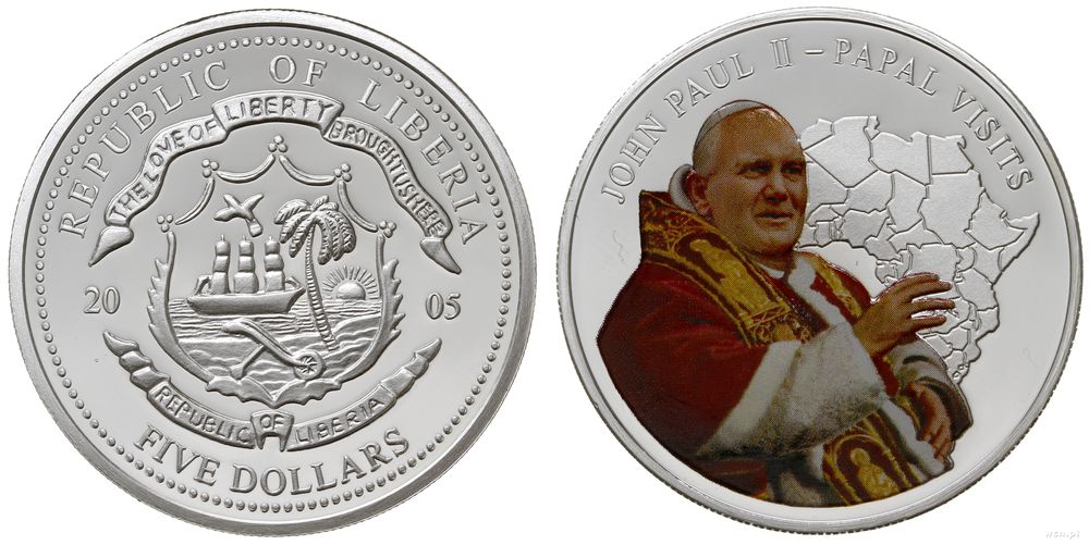Liberia, 5 dolarów, 2005