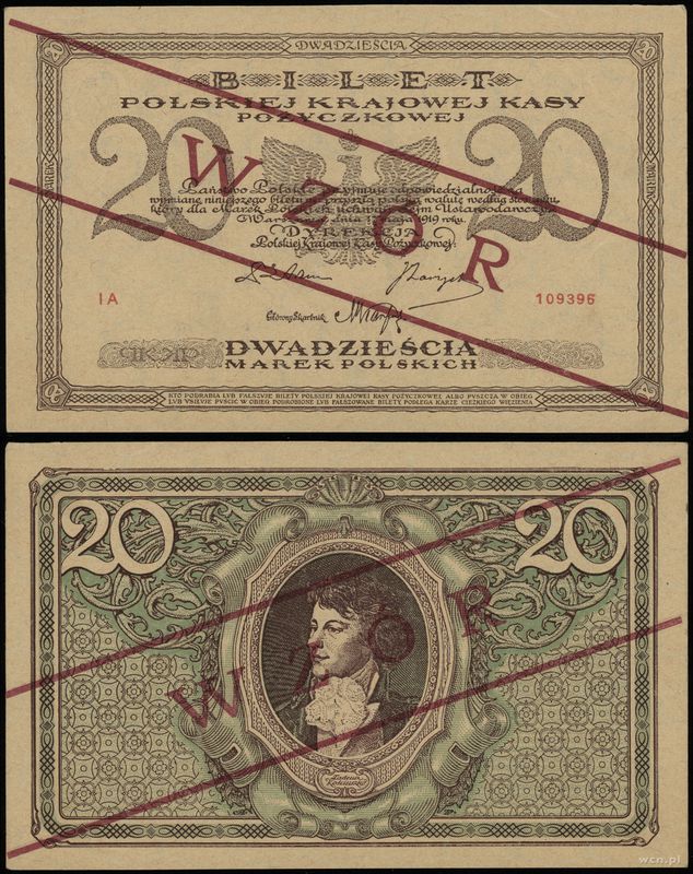 Polska, 20 marek polskich, 17.05.1919