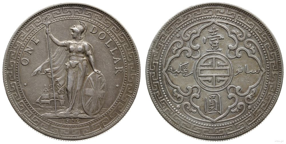 Wielka Brytania, 1 dolar, 1912