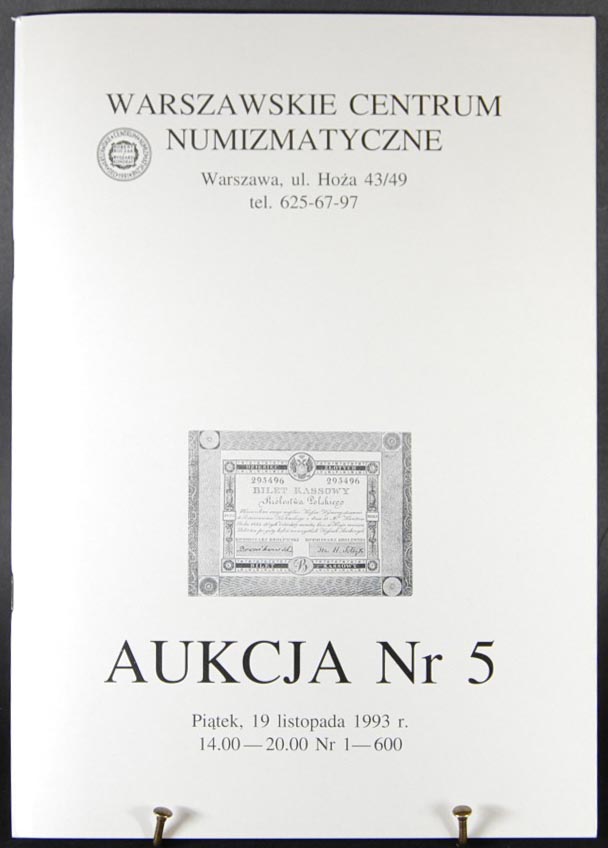 WCN Aukcja nr 05, 19.XI.1993