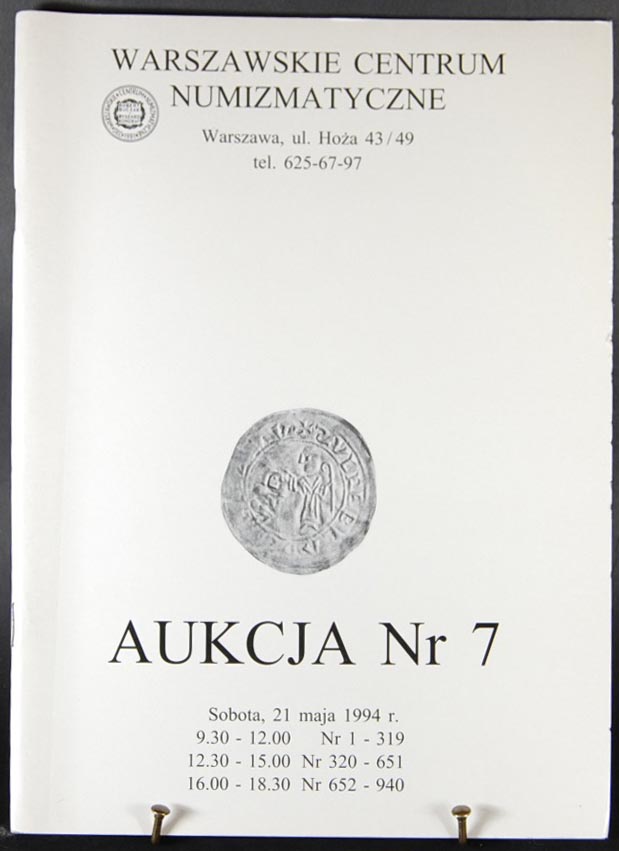 WCN Aukcja nr 07, 21.V.1994