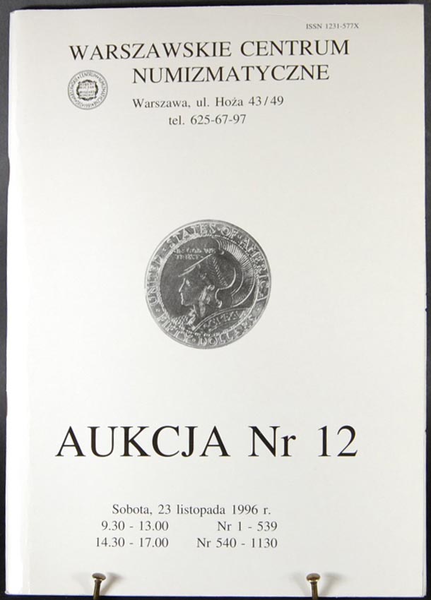 WCN Aukcja nr 12, 23.XI.1996