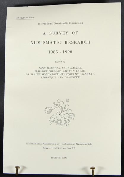 Strzałkowski Jacek - A Survey of Numismatic Research 1985 - 1990, Bruksela..