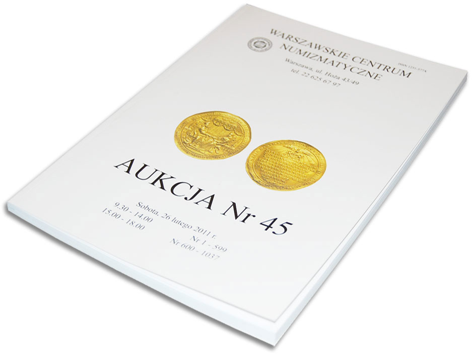 WCN Aukcja 45, 26.02.2011, monety, medale, banknoty i literatura