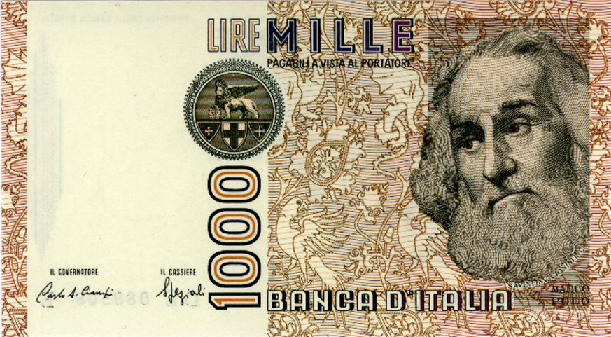 Włochy, 1000 lirów, 18.01.1988