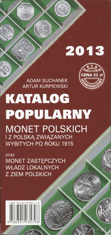 wydawnictwa polskie, Suchanek Adam, Kurpiewski Artur - Katalog Popularny monet polskich i z Pol..