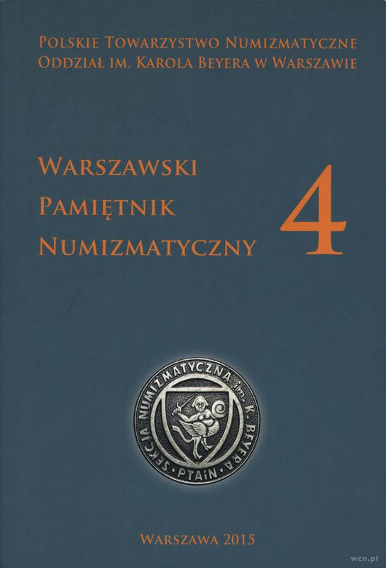 czasopisma, Warszawski Pamiętnik Numizmatyczny 4, czasopismo warszawskiego oddziału Po..