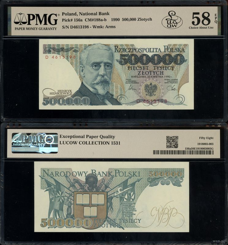 Polska, 500.000 złotych, 20.04.1990