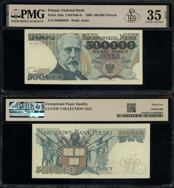 Polska, 500.000 złotych, 20.04.1990