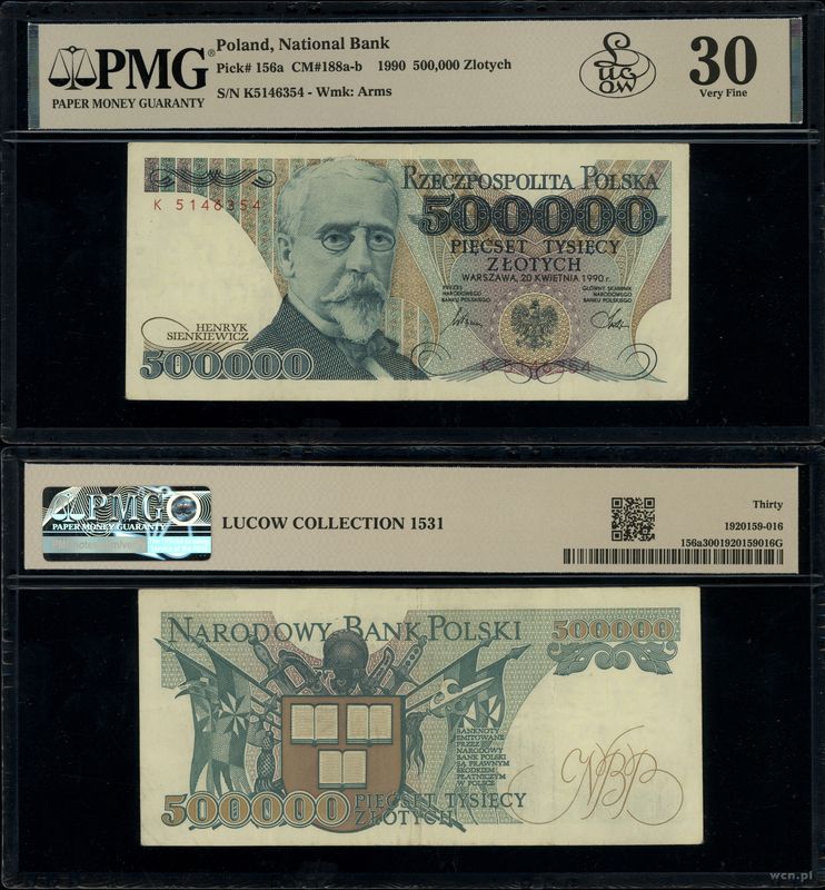 Polska, 500.000 złotych, 20.04.1990