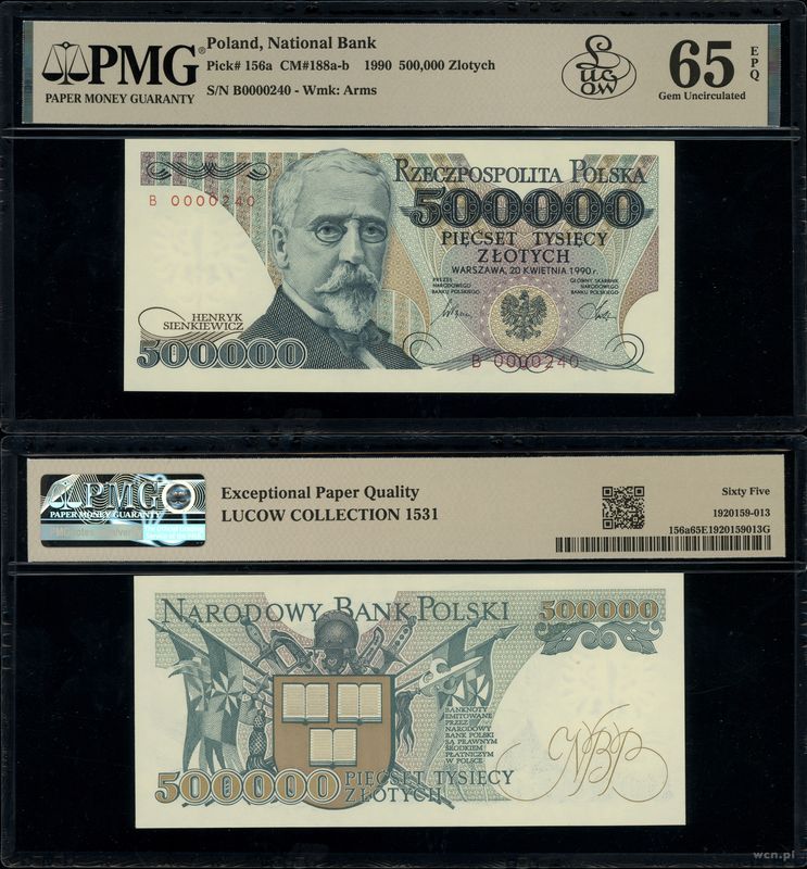 Polska, 500.000 złotych, 20.04.1990