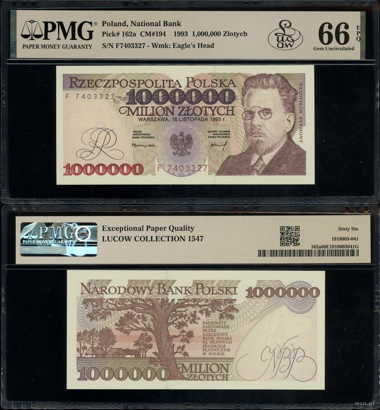 Polska, 1.000.000 złotych, 16.11.1993