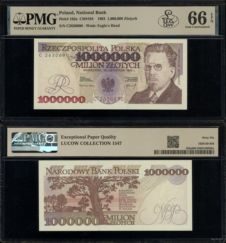Polska, 1.000.000 złotych, 16.11.1993