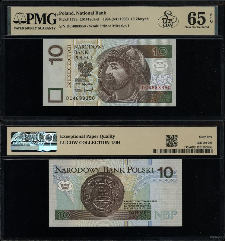 Polska, 10 złotych, 25.03.1994