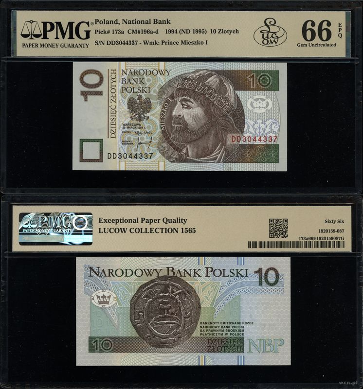 Polska, 10 złotych, 25.03.1994