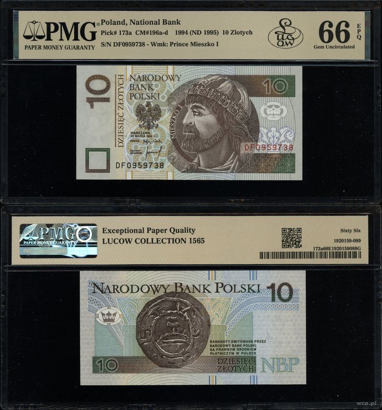 Polska, 10 złotych, 25.03.1994