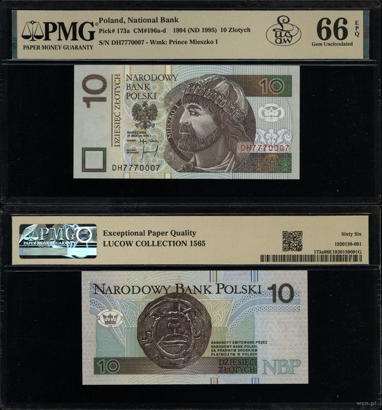 Polska, 10 złotych, 25.03.1994