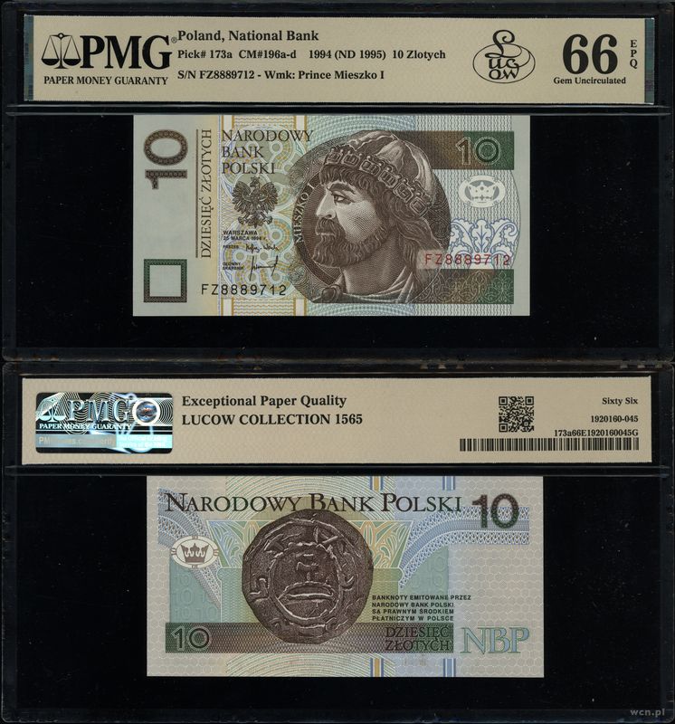 Polska, 10 złotych, 25.03.1994