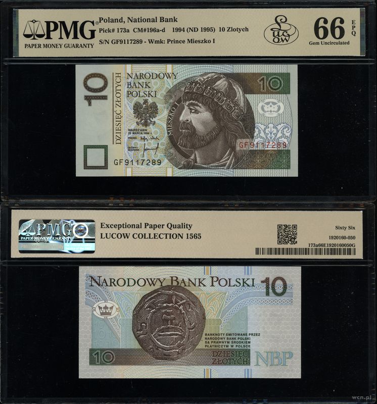 Polska, 10 złotych, 25.03.1994