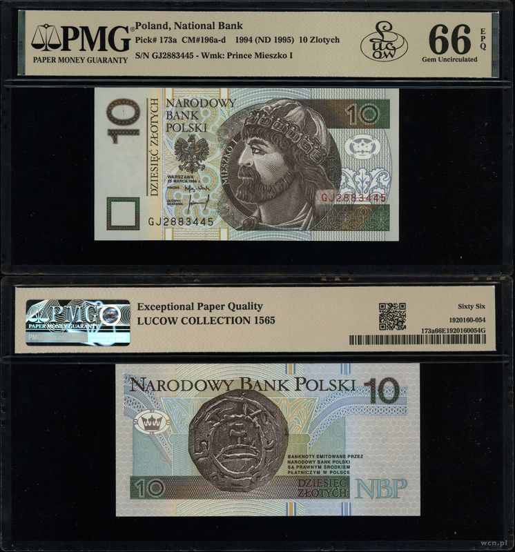 Polska, 10 złotych, 25.03.1994