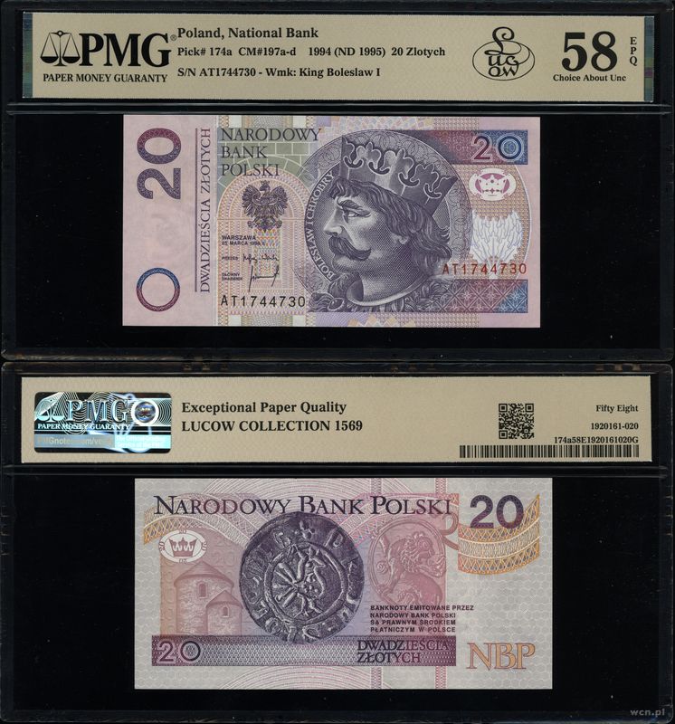 Polska, 20 złotych, 25.03.1994