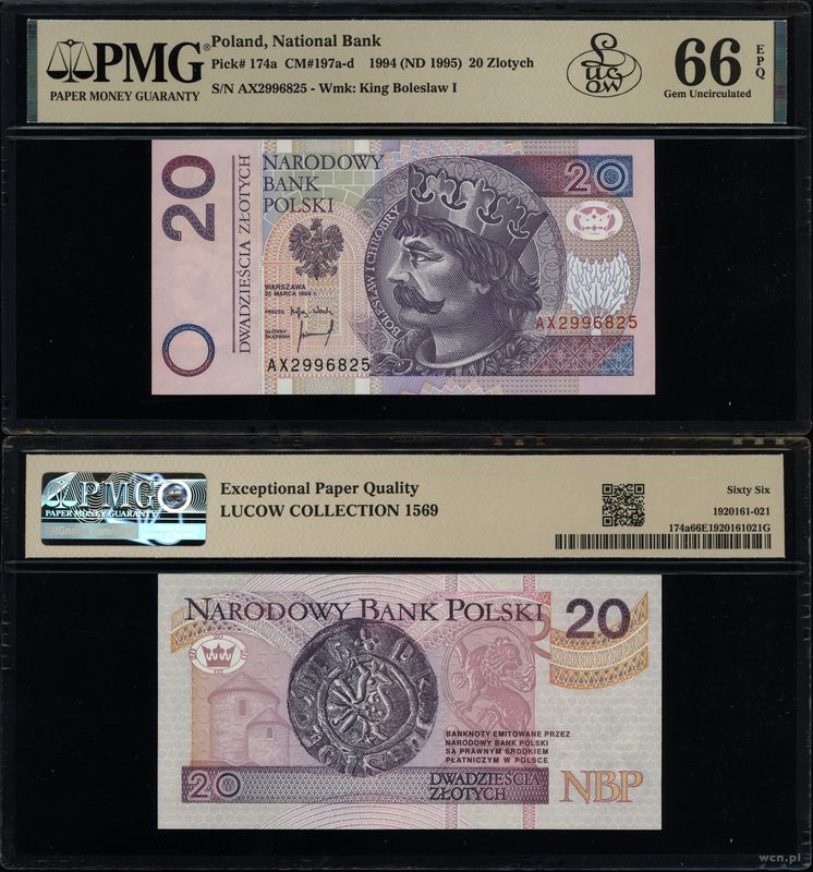 Polska, 20 złotych, 25.03.1994