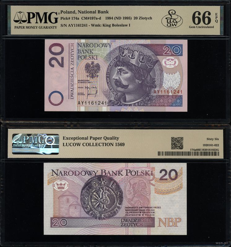 Polska, 20 złotych, 25.03.1994