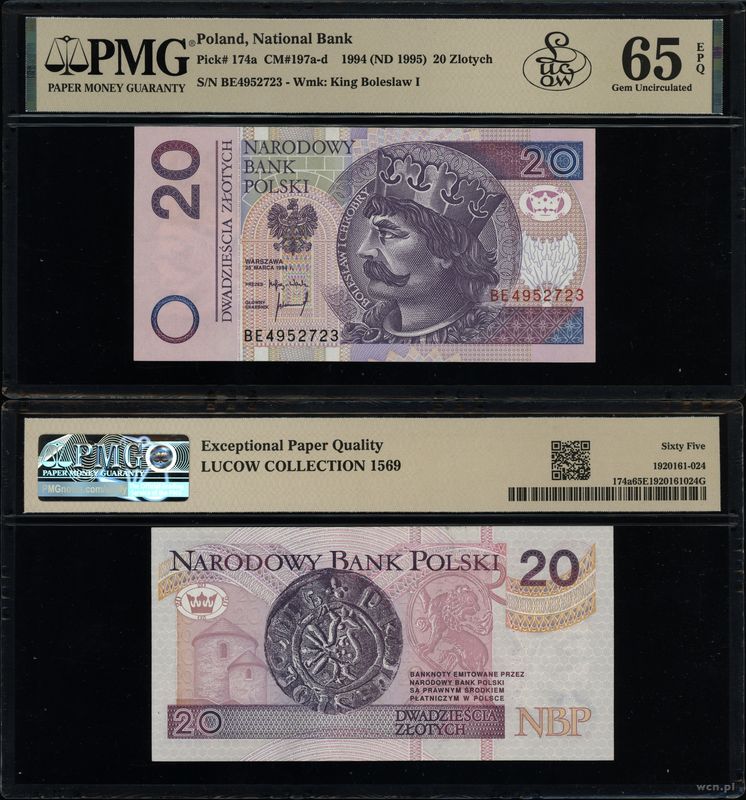 Polska, 20 złotych, 25.03.1994
