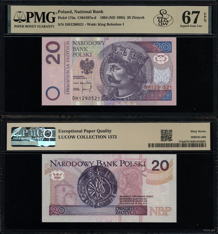 Polska, 20 złotych, 25.03.1994