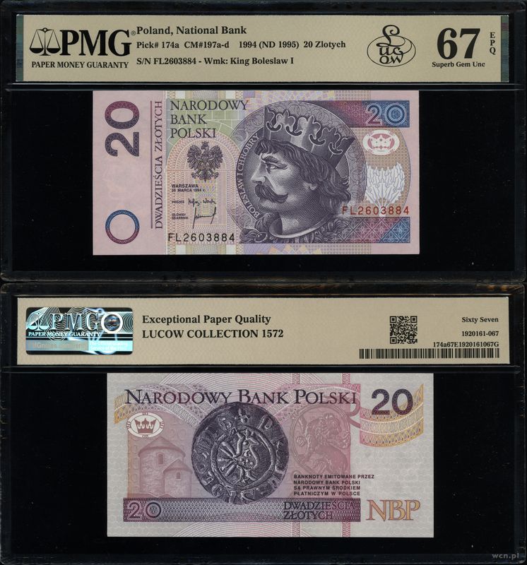 Polska, 20 złotych, 25.03.1994