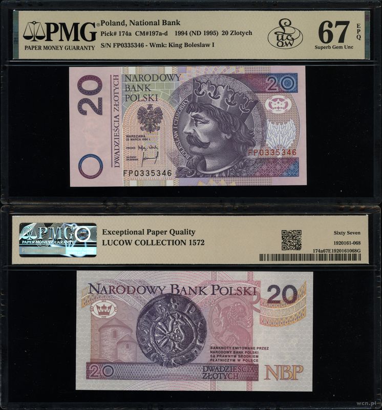 Polska, 20 złotych, 25.03.1994