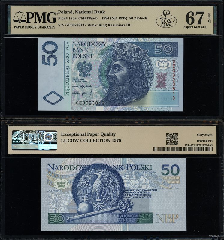 Polska, 50 złotych, 25.03.1994