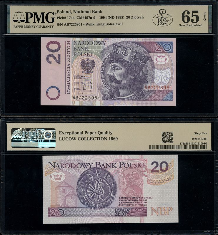 Polska, 20 złotych, 25.03.1994