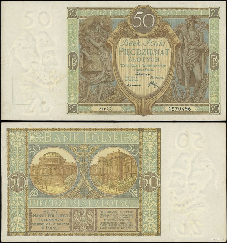 Polska, 50 złotych, 1.09.1929
