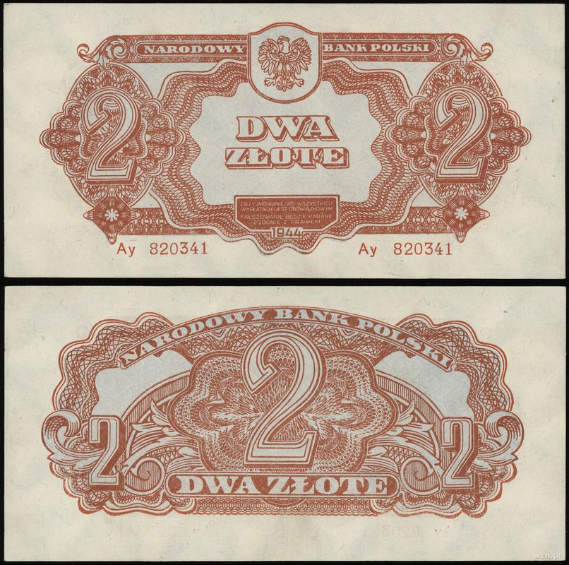 Polska, 2 złote, 1944