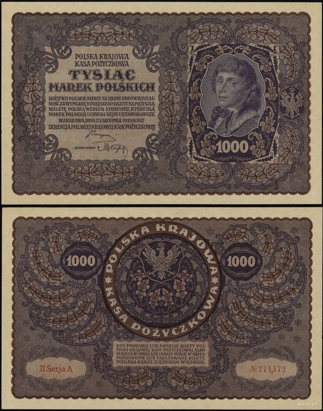 Polska, 1.000 marek polskich, 23.08.1919