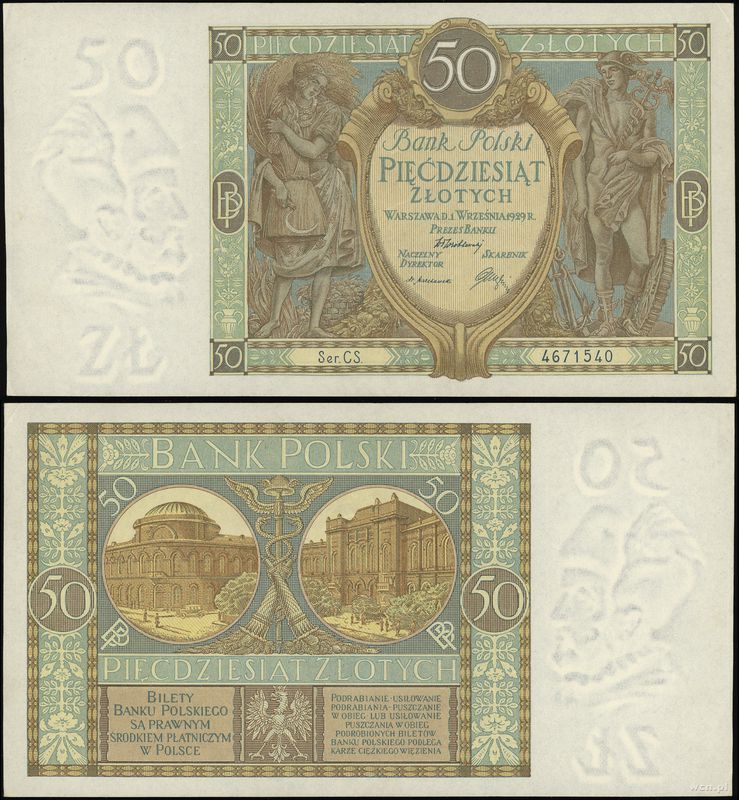 Polska, 50 złotych, 1.09.1929