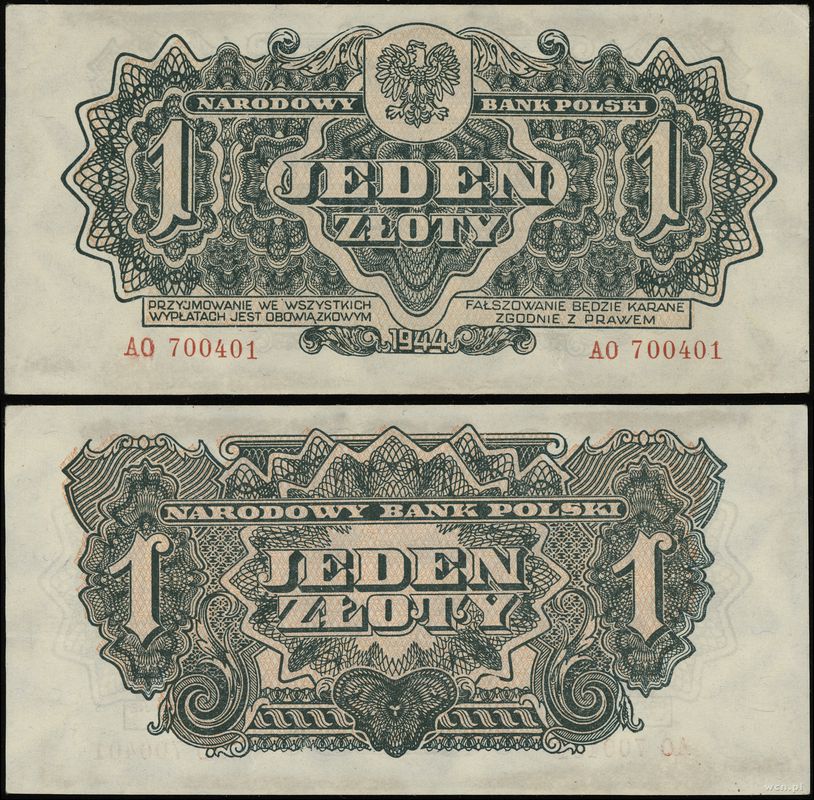 Polska, 1 złoty, 1944