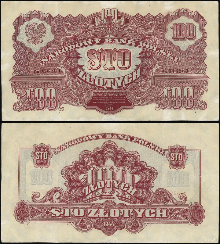 Polska, 100 złotych, 1944