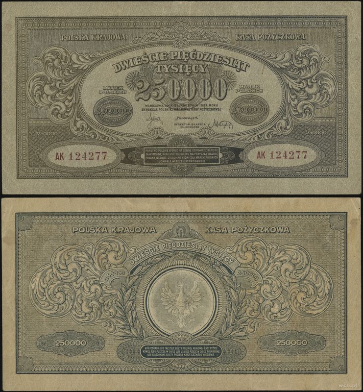 Polska, 250.000 marek polskich, 25.04.1923
