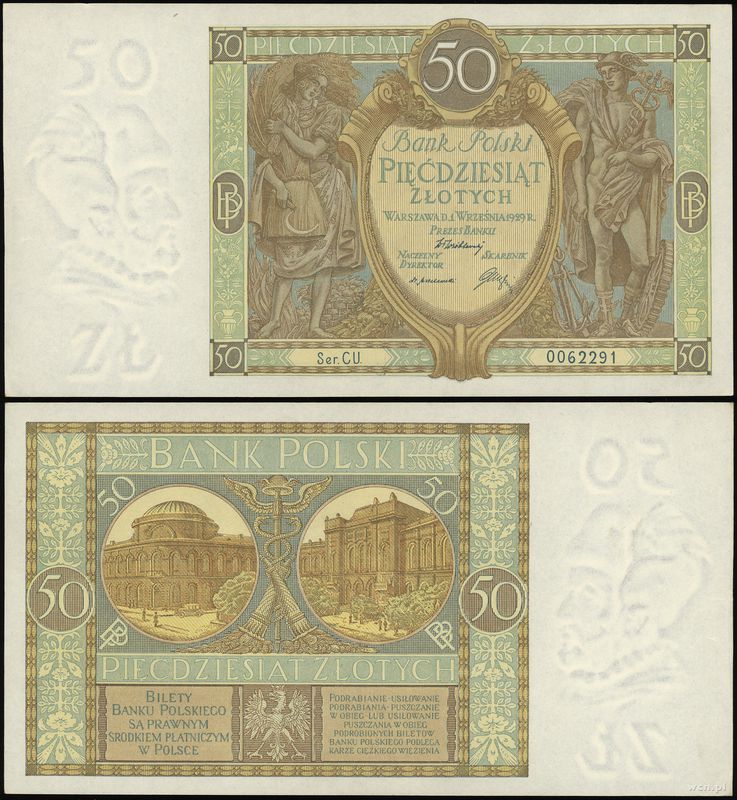Polska, 50 złotych, 1.09.1929