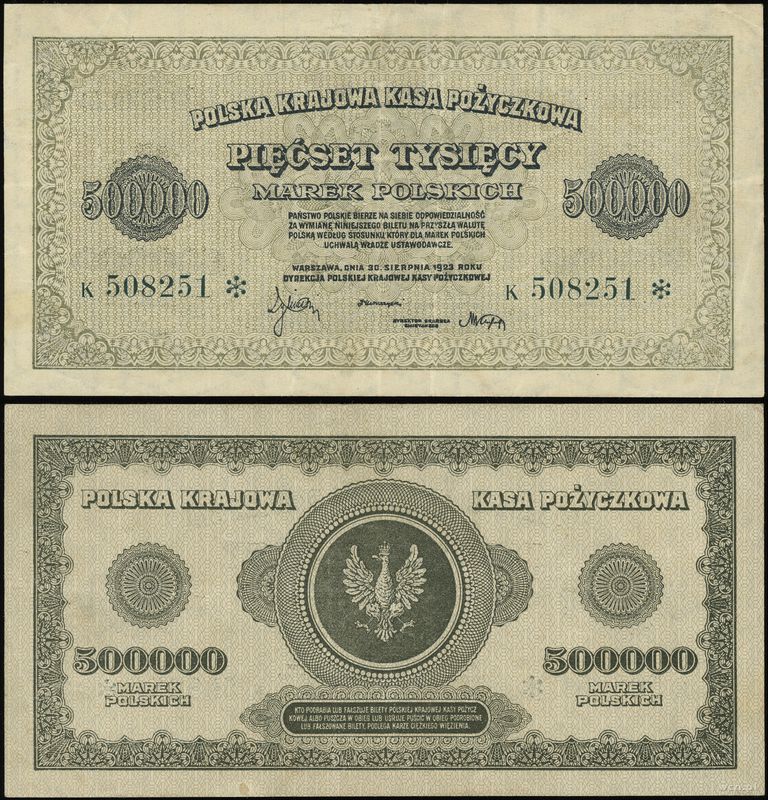 Polska, 500.000 marek polskich, 30.08.1923